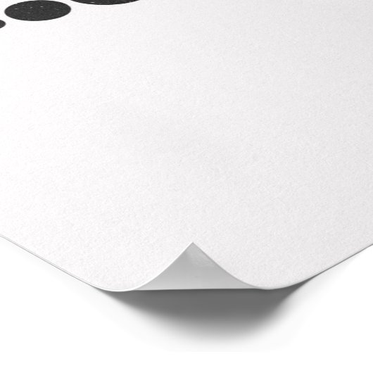 Minimale cirkels zwart-wit Poster (Hoek)