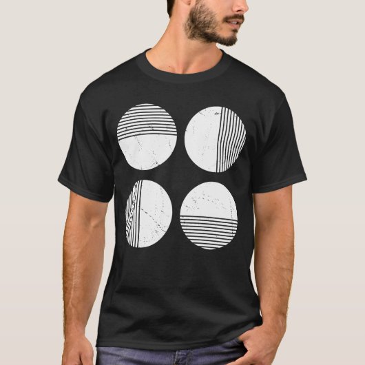 Minimale cirkelstreep t-shirt (Voorkant)
