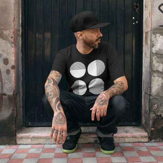 Minimale cirkelstreep t-shirt
