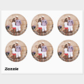 Minimale cirkeltekst Eenvoudig opslaan Datum foto Ronde Sticker (Vel)