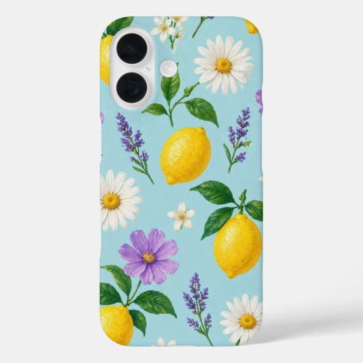 Minimale citroen bloem telefoonhoesje Case-Mate iPhone case (Achterkant)