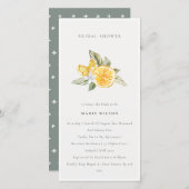 Minimale citroen botanische boho bruiloftsinvatie bedankkaart (Voorkant / Achterkant)