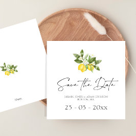 Minimale Citroen Groene Save the Date
