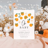 Minimale citrus Baby shower Kaart