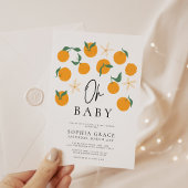 Minimale citrus Baby shower Kaart
