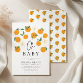 Minimale citrus Baby shower Kaart