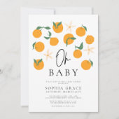 Minimale citrus Baby shower Kaart (Voorkant)