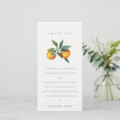 Minimale citrus oranje botanische boho baby shower bedankkaart (Staand voorkant)