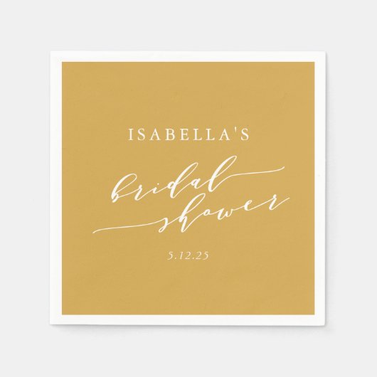 Minimale Classic Yellow Vrijgezellenfeest - Aangep Servet (Voorkant)