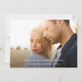 Minimale Classic Zwart Wit Bruiloft Save the Date (Achterkant)