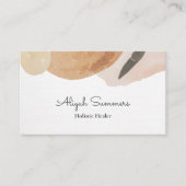 Minimale Classy Boho Linen Visitekaartje voor zoek (Voorkant)