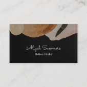 Minimale Classy Boho Linen Visitekaartje voor zoek (Voorkant)