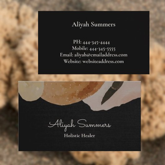 Minimale Classy Boho Linen Visitekaartje voor zoek