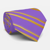 Minimale classy Gold Stripes op Violet Stropdas (Opgerold)