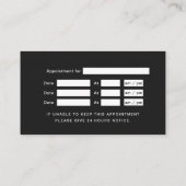 Minimale Classy Roos Gouden Tandarts Afspraak Visitekaartje (Achterkant)