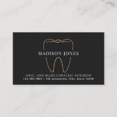 Minimale Classy Roos Gouden Tandarts Afspraak Visitekaartje (Voorkant)