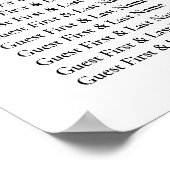 Minimale Clean Eenvoudige Trouwtafel Nummers Poster (Hoek)