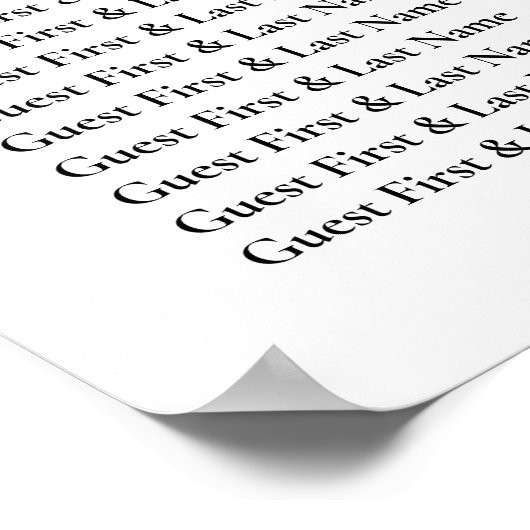 Minimale Clean Eenvoudige Trouwtafel Nummers Poster (Hoek)