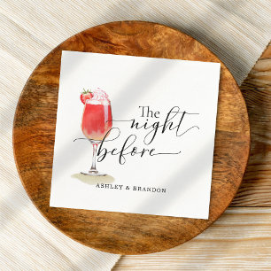Minimale cocktailscript de nacht voor Napkins Servet