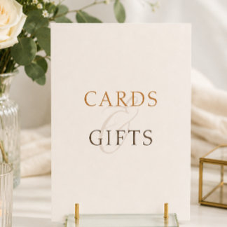 Minimale Cocoa Bruine Kaarten Geschenken Bruiloft