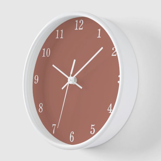 Minimale Cocoa Sienna Wall Clock (Hoek)