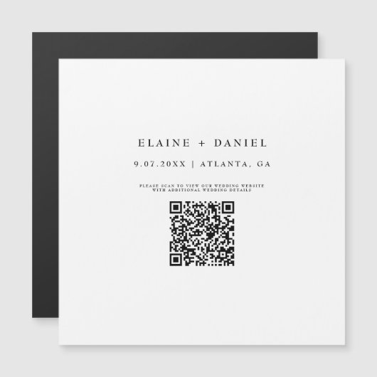 Minimale code van het Manuscript QR sparen de Magn (Voorkant / Achterkant)