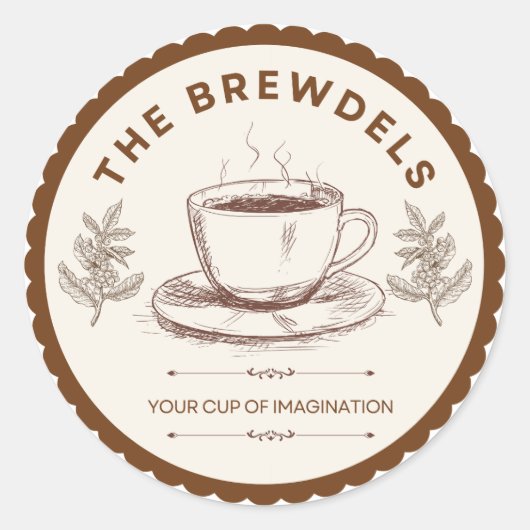 Minimale Coffee Lover Sticker | espresso uzelf (Voorkant)