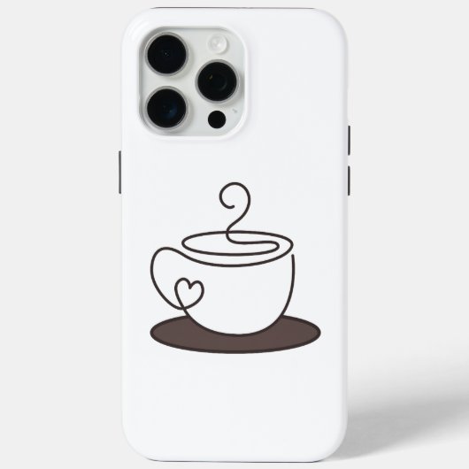 Minimale Coffee Phone Hoesje (Achterkant)