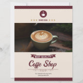 Minimale Coffee Shop Flyer Sjabloon (Voorkant)