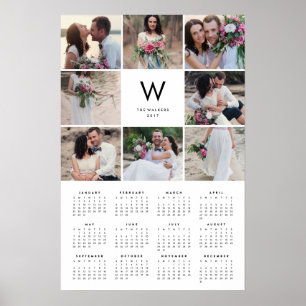 Minimale collage 16x24 2017 Yarly Photo Calendar Poster