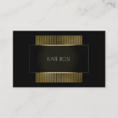 Minimale conceptuele zwarte goudhairser visitekaartje (Voorkant)