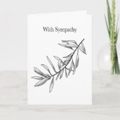 Minimale condoleancekaart - Stille Bos Kaart (Voorkant)