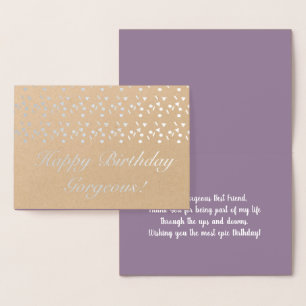 Minimale Confetti Geometrical Birthday Folie Kaarten