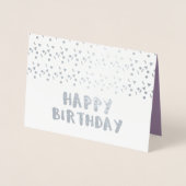 Minimale Confetti Geometrical Bubble Birthday Folie Kaarten (Voorkant)
