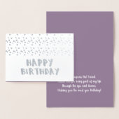 Minimale Confetti Geometrical Bubble Birthday Folie Kaarten (Display)
