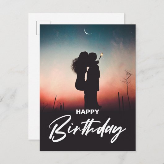 Minimale conservatieve Happy Birthday Greeting Wis Briefkaart (Voorkant / Achterkant)