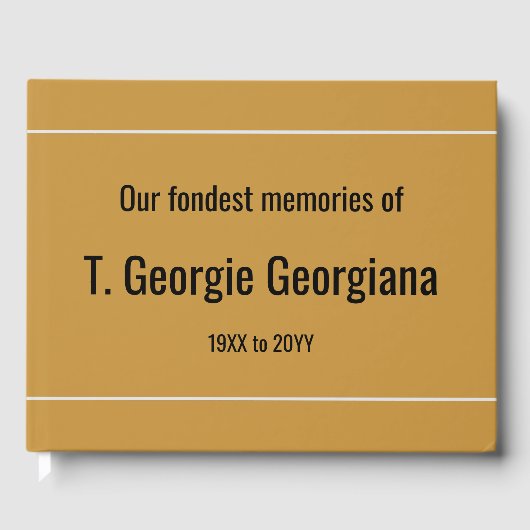 Minimale, conservatieve sympathiecursus gastenboek (Voorkant)