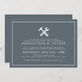 Minimale constructie Afstuderen|Uitnodiging voor p Kaart (Voorkant / Achterkant)