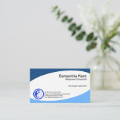 Minimale consultant voor beheer van blauwe krommen visitekaartje (Staand voorkant)