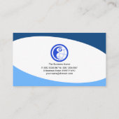 Minimale consultant voor beheer van blauwe krommen visitekaartje (Achterkant)