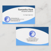 Minimale consultant voor beheer van blauwe krommen visitekaartje (Voorkant / Achterkant)