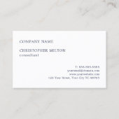 Minimale consultant voor Clean Blue White Visitekaartje (Voorkant)