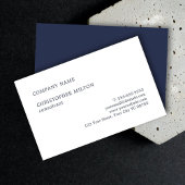 Minimale consultant voor Clean Blue White Visitekaartje