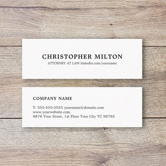 Minimale consultant voor Elegant Black en White Mini Visitekaartje