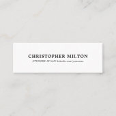 Minimale consultant voor Elegant Black en White Mini Visitekaartje (Voorkant)