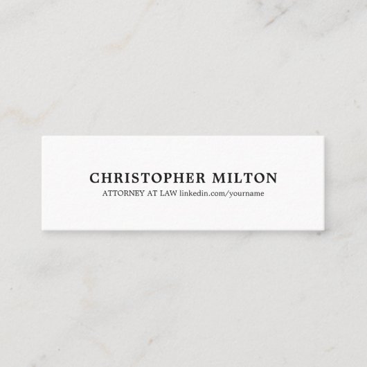 Minimale consultant voor Elegant Black en White Mini Visitekaartje (Voorkant)