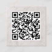 Minimale consultant voor Elegant Faux Stone QR-cod Vierkante Visitekaartje (Voorkant)