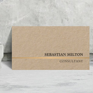 Minimale consultant voor Elegant Kraft Faux Gold L Visitekaartje