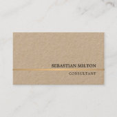 Minimale consultant voor Elegant Kraft Faux Gold L Visitekaartje (Voorkant)