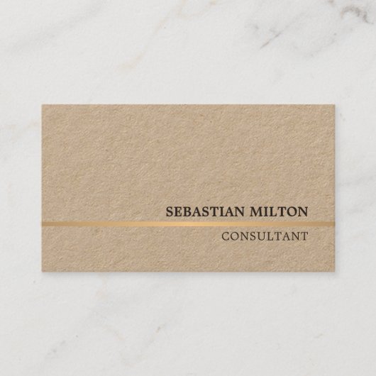 Minimale consultant voor Elegant Kraft Faux Gold L Visitekaartje (Voorkant)